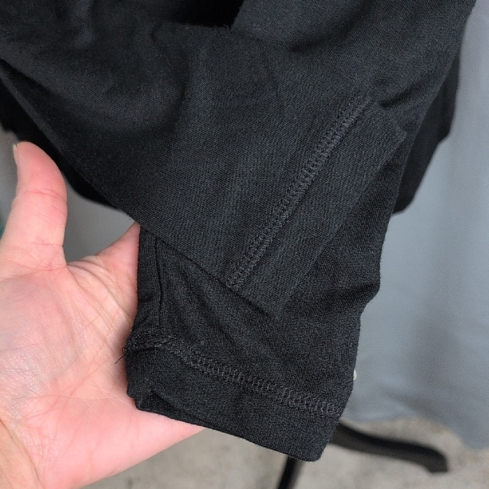 Cynthia Rowley Black Drape Neck Blouse Mediumβ New Soft Cozy - Picture 5 of 8